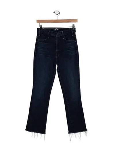 Pre-owned Mother High-rise Flared Jeans In Blue