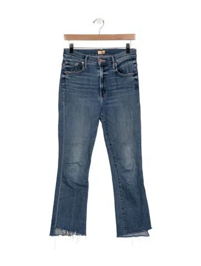 Pre-owned Mother High-rise Flared Jeans In Blue
