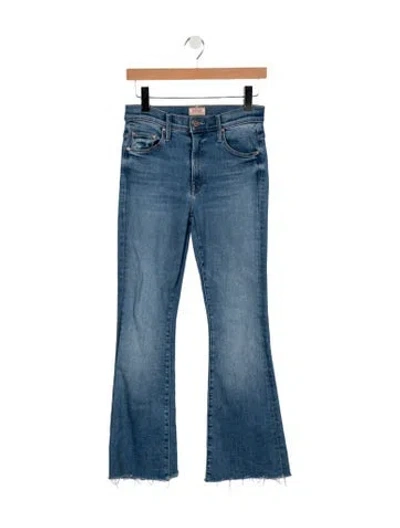 Pre-owned Mother High-rise Flared Jeans In Blue