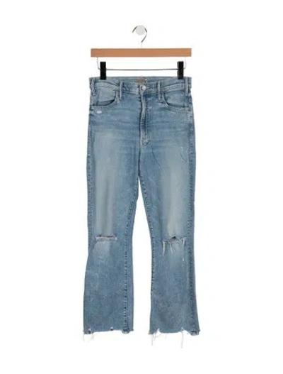 Pre-owned Mother High-rise Flared Jeans In Blue