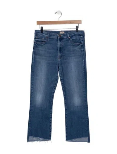 Pre-owned Mother High-rise Flared Jeans In Blue
