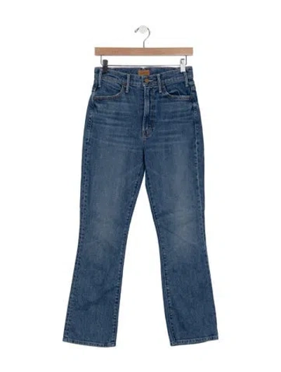 Pre-owned Mother High-rise Flared Jeans In Blue
