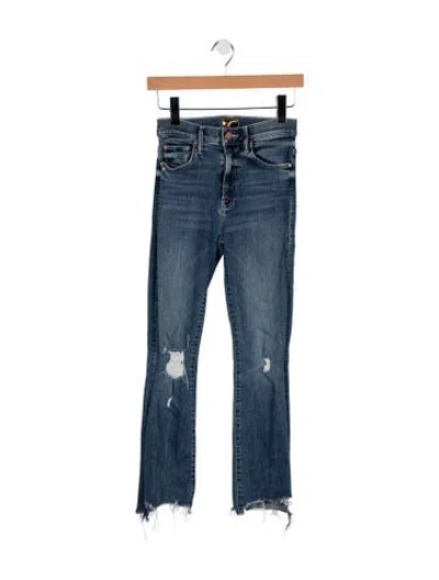 Pre-owned Mother High-rise Flared Jeans In Blue