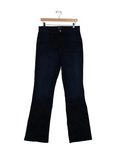 Pre-owned Mother High-rise Flared Jeans In Blue