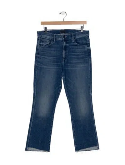 Pre-owned Mother High-rise Flared Jeans In Blue