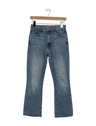 Pre-owned Mother High-rise Flared Jeans In Blue