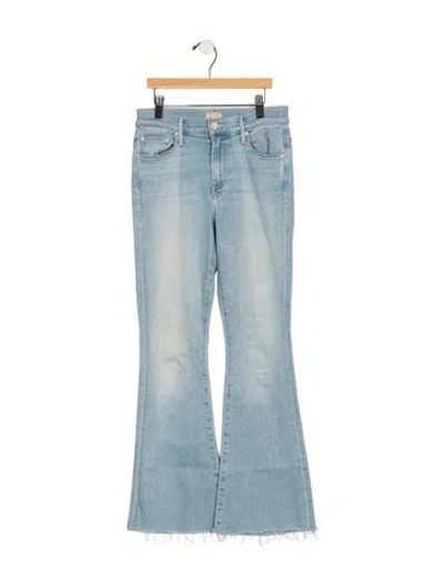 Pre-owned Mother High-rise Flared Jeans In Blue