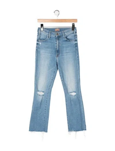 Pre-owned Mother High-rise Flared Jeans In Blue