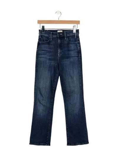 Pre-owned Mother High-rise Flared Jeans In Blue