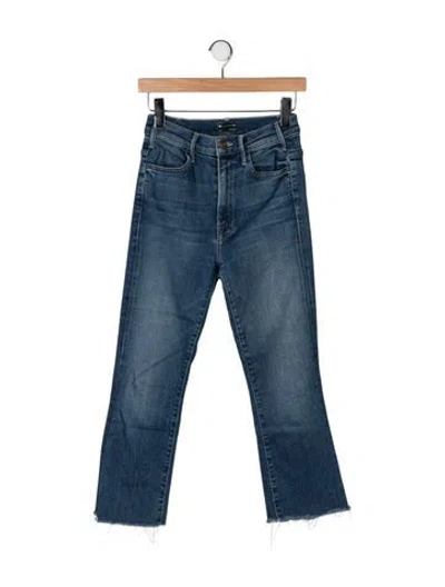 Pre-owned Mother High-rise Flared Jeans In Blue