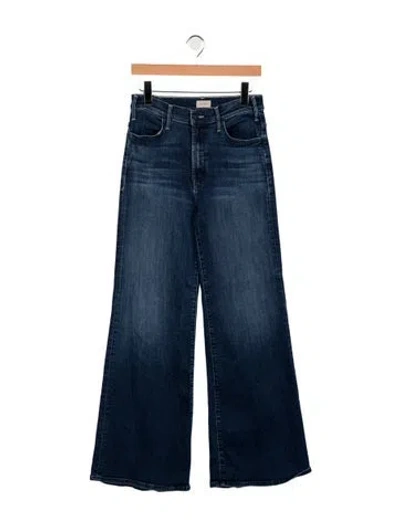 Pre-owned Mother High-rise Flared Jeans In Blue