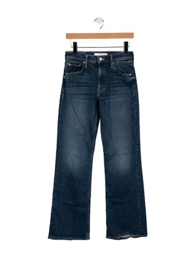 Pre-owned Mother High-rise Flared Jeans In Blue