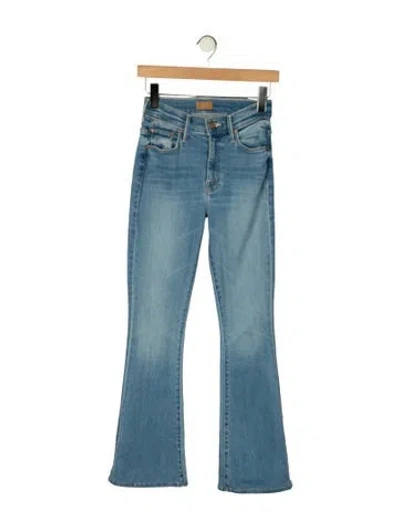 Pre-owned Mother High-rise Flared Jeans In Blue
