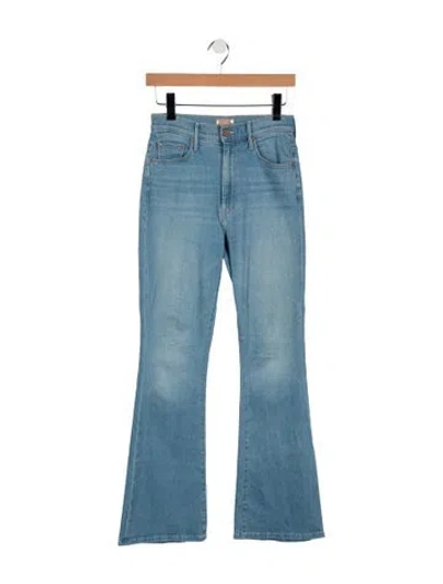 Pre-owned Mother High-rise Flared Jeans In Blue