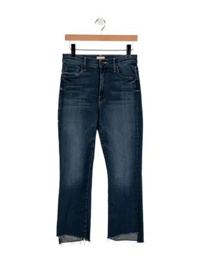 Pre-owned Mother High-rise Flared Jeans In Blue