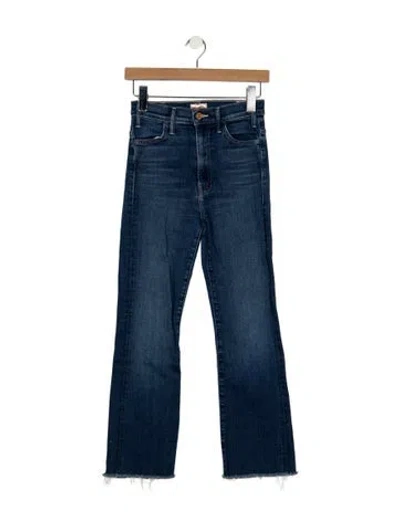 Pre-owned Mother High-rise Flared Jeans In Blue