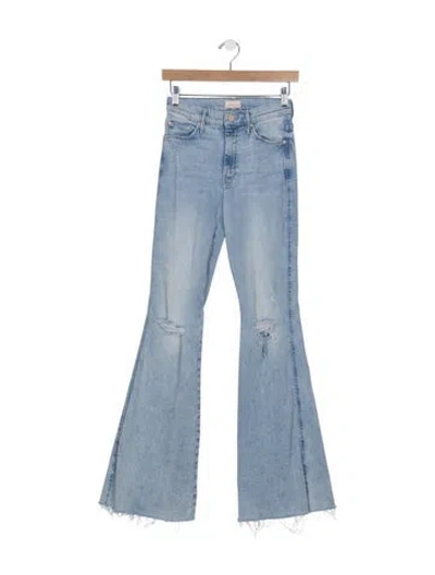Pre-owned Mother High-rise Flared Jeans In Blue