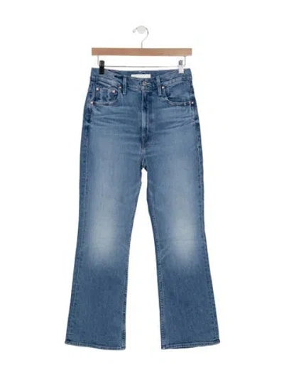 Pre-owned Mother High-rise Flared Jeans In Blue