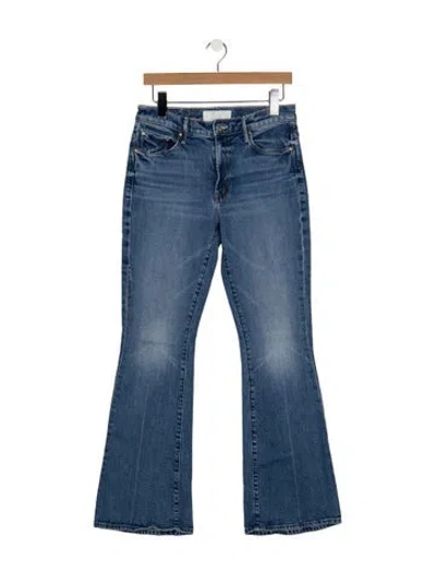 Pre-owned Mother High-rise Flared Jeans In Blue