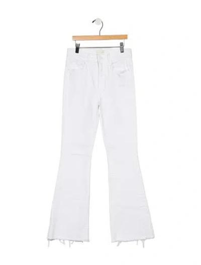 Pre-owned Mother High-rise Flared Jeans In Blue