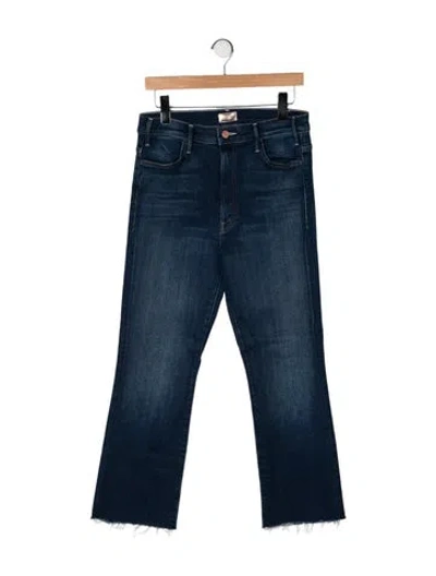 Pre-owned Mother High-rise Flared Jeans In Blue