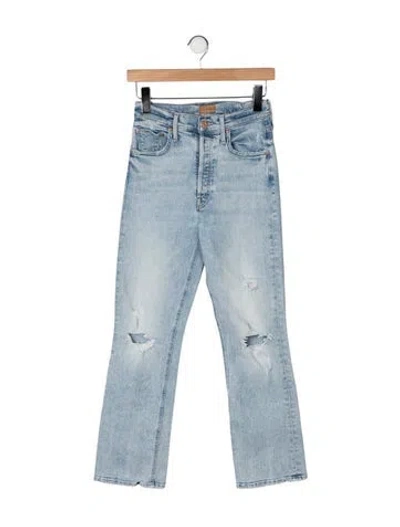 Pre-owned Mother High-rise Flared Jeans In Blue
