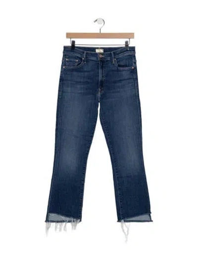 Pre-owned Mother High-rise Flared Jeans In Blue