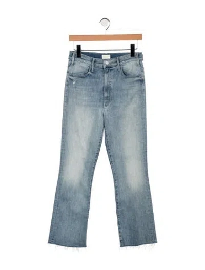 Pre-owned Mother High-rise Flared Jeans In Blue