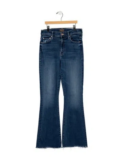 Pre-owned Mother High-rise Flared Jeans In Blue