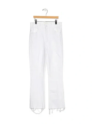 Pre-owned Mother High-rise Flared Jeans In Blue