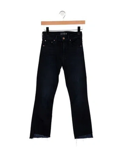 Pre-owned Mother High-rise Flared Jeans In Blue