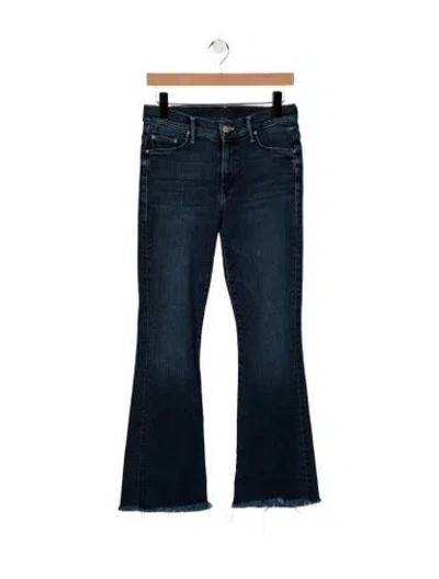 Pre-owned Mother High-rise Flared Jeans In Blue