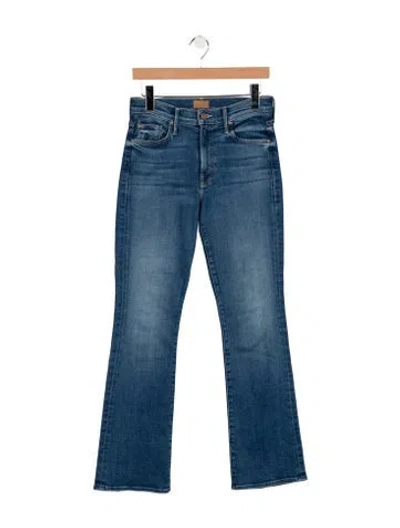 Pre-owned Mother High-rise Flared Jeans In Blue