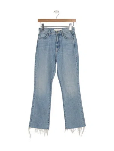 Pre-owned Mother High-rise Flared Jeans In Blue