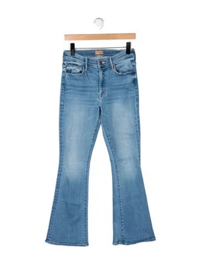 Pre-owned Mother High-rise Flared Jeans In Blue