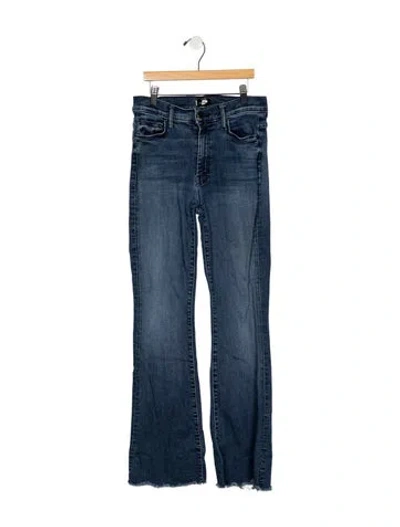 Pre-owned Mother High-rise Flared Jeans In Blue