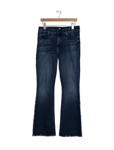 Pre-owned Mother High-rise Flared Jeans In Blue