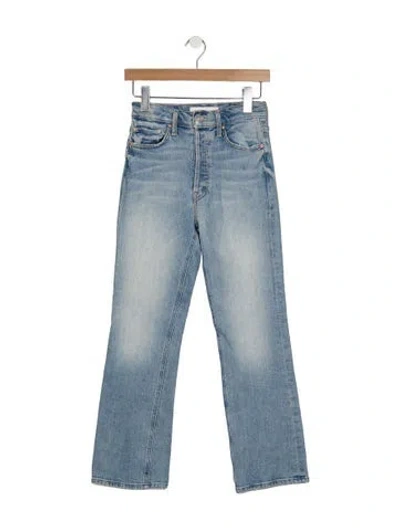 Pre-owned Mother High-rise Flared Jeans In Blue