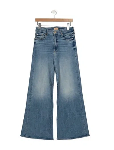 Pre-owned Mother High-rise Flared Jeans In Blue