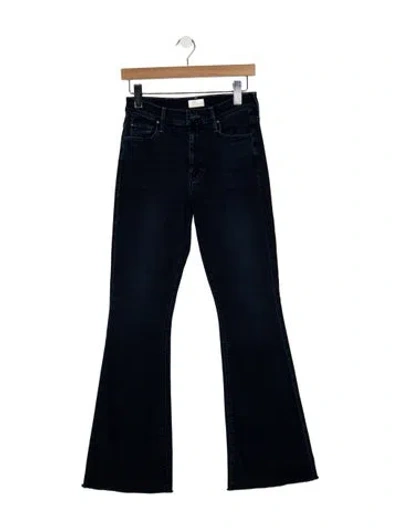 Pre-owned Mother High-rise Flared Jeans In Blue