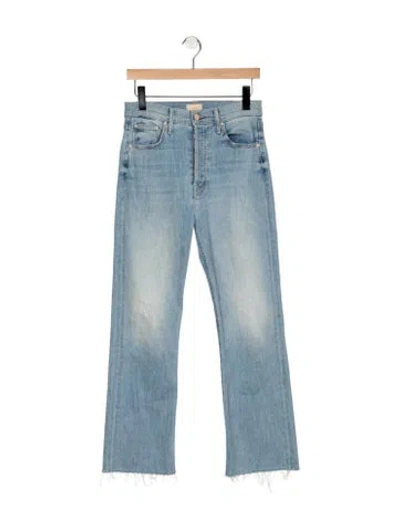 Pre-owned Mother High-rise Flared Jeans In Blue