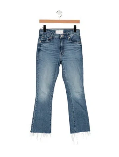 Pre-owned Mother High-rise Flared Jeans In Blue