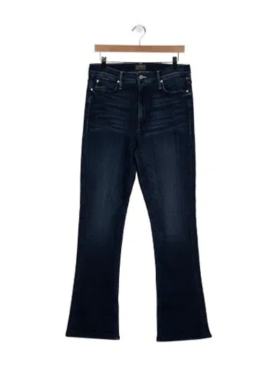Pre-owned Mother High-rise Flared Jeans In Blue
