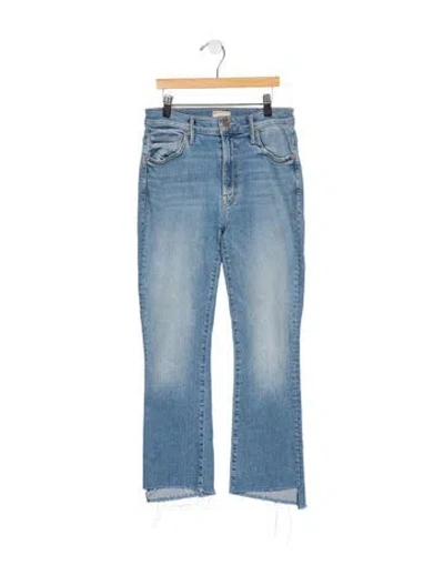 Pre-owned Mother High-rise Flared Jeans In Blue