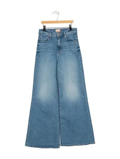 Pre-owned Mother High-rise Flared Jeans In Blue