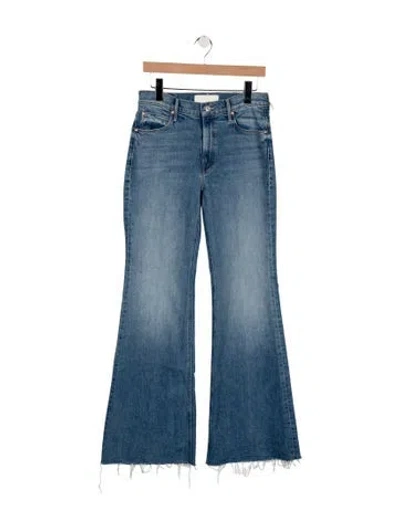 Pre-owned Mother High-rise Flared Jeans In Blue