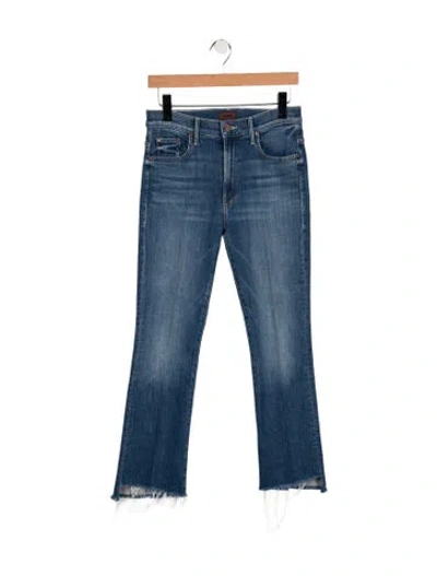 Pre-owned Mother High-rise Flared Jeans In Blue