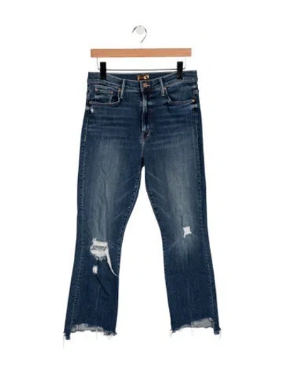 Pre-owned Mother High-rise Flared Jeans In Blue