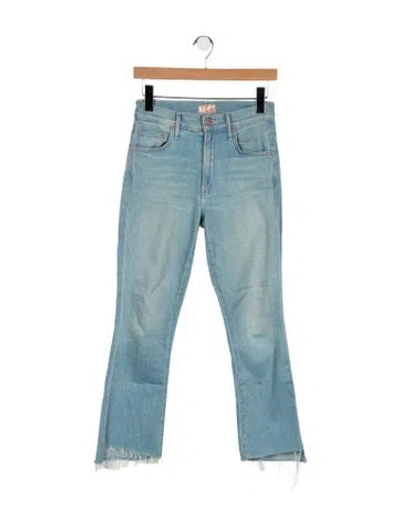 Pre-owned Mother High-rise Flared Jeans In Blue