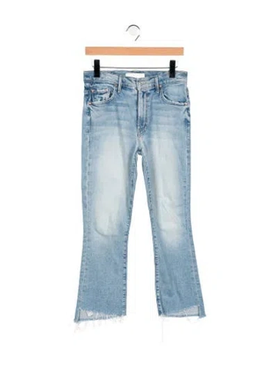 Pre-owned Mother High-rise Flared Jeans In Blue